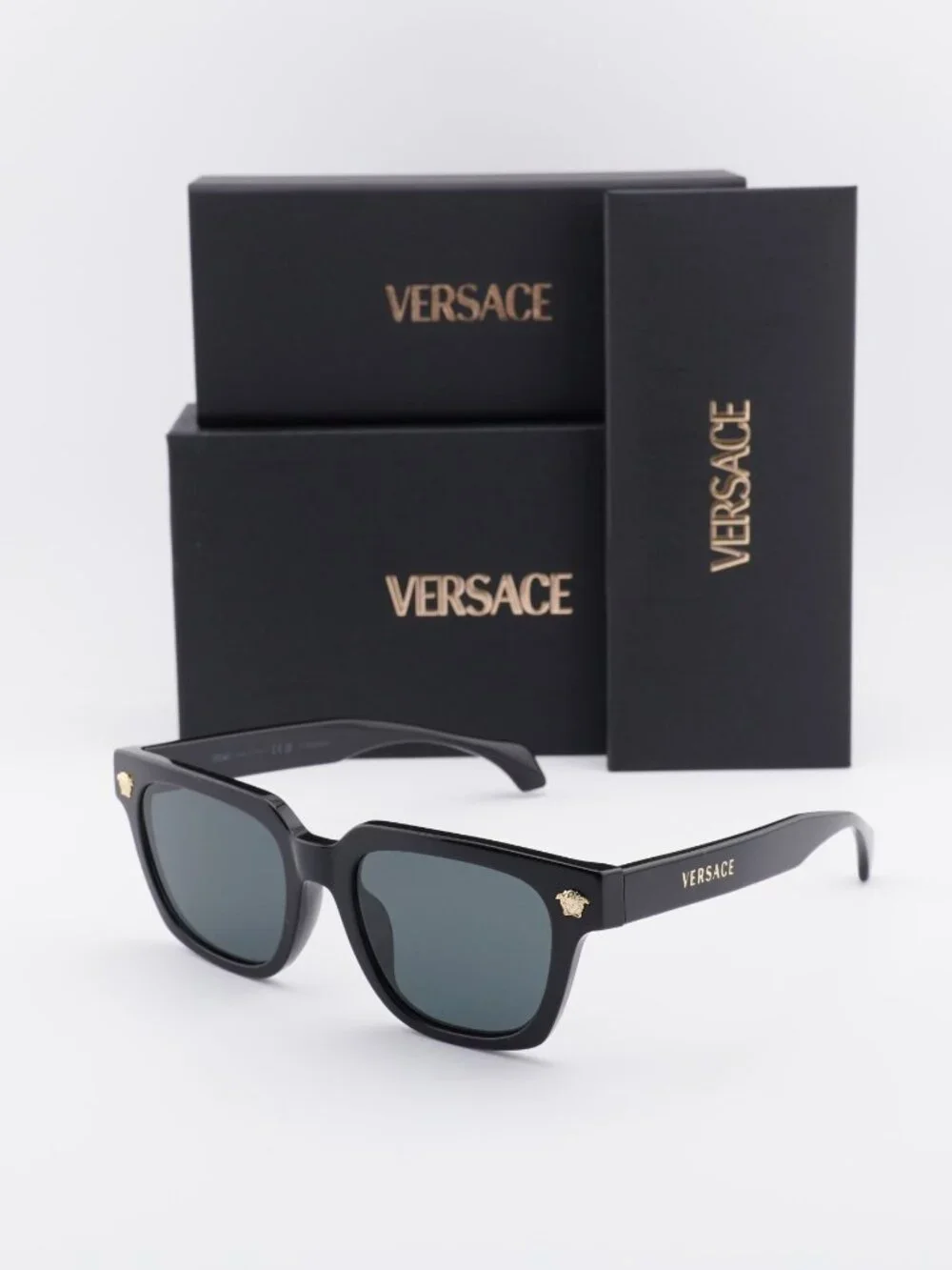 Versace VE4510U GB1/87 Square Sunglasses – Black / Dark Grey